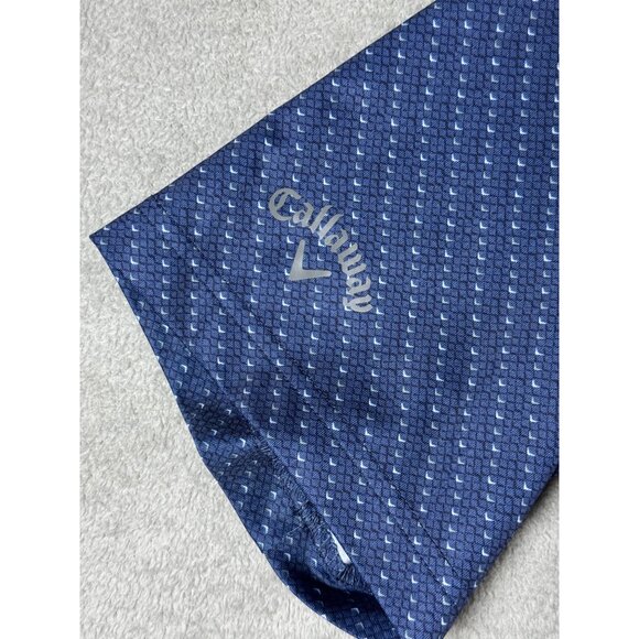 CALLAWAY OPTI-DRI GOLF GOLFCORE MENS TECHNICAL PATTERN LIGHTWEIGHT POLO LARGE - Picture 2 of 6